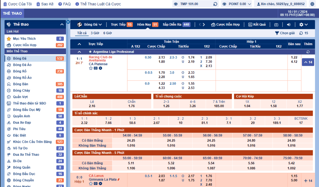 Những ưu điểm nổi bật của sảnh cược thể thao SBO